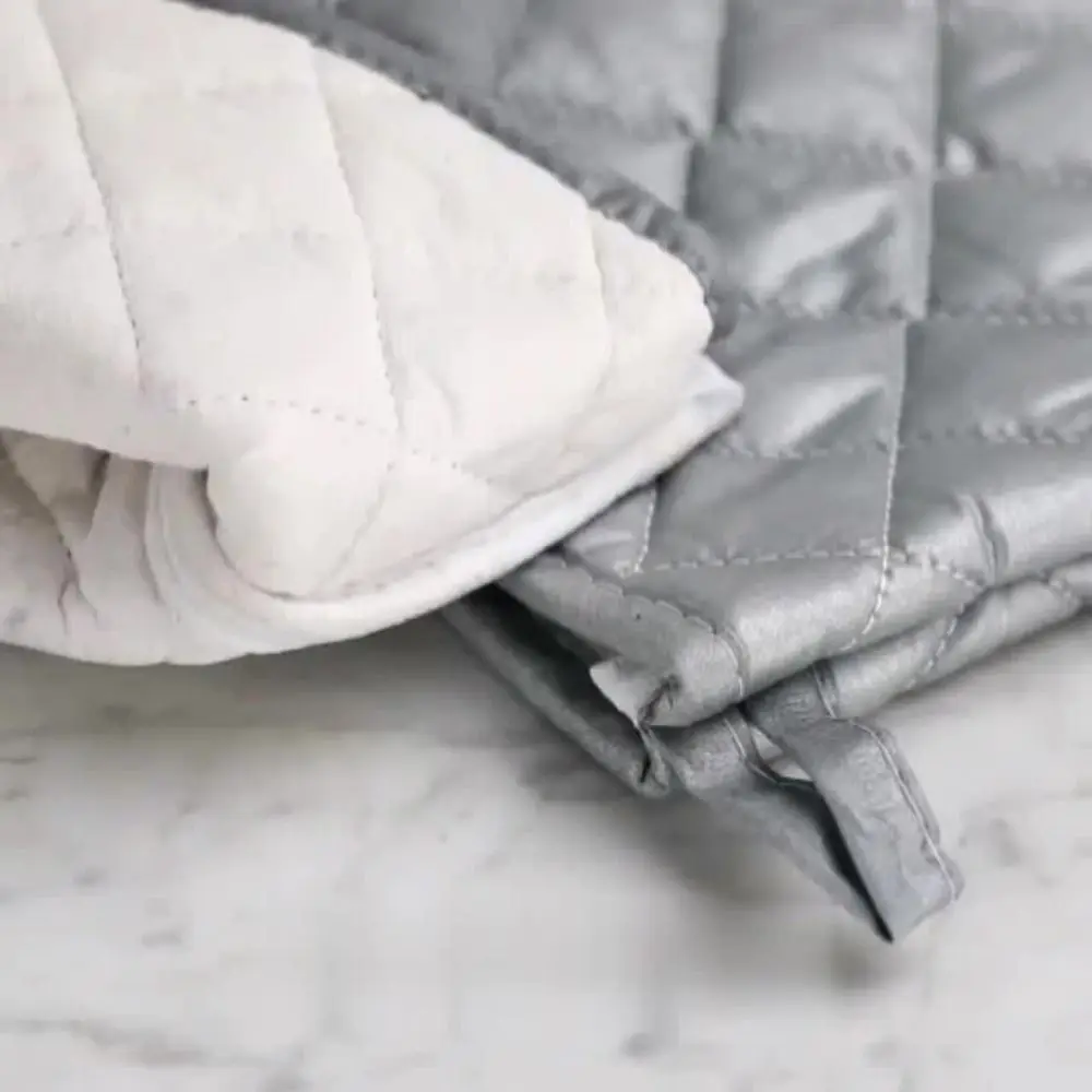 Heat Resistant Long Cotton Oven Mitts Thickened Insulated Extra Long Baking Gloves Cotton Lining Anti-scald Barbecue Handschoen