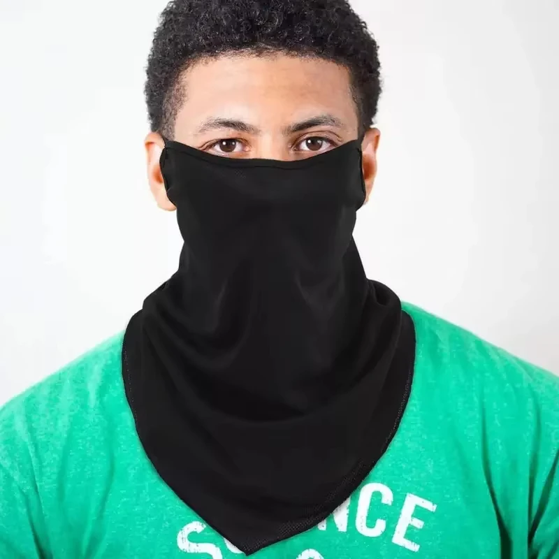 Breathable Scarf Half Face Mask Summer Quick-drying Neck Gaiter Cover Hanging Ear Sun Protection Bandana Neckerchief Headwear