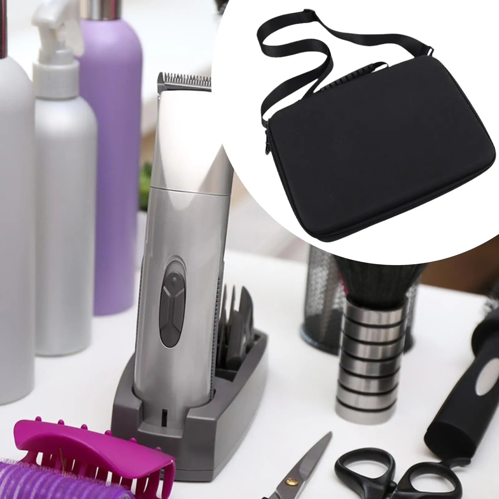 Hard Travel Case for Hair Cutter Trimmer Storage Holder, Protection EVA Spacious ,Barber Accessories Case Guard Grooming Kit