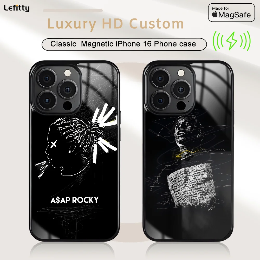 

Hot Rapper ASAP Phone Case For IPhone 16 15 14 13 12 11 Pro Max Plus Mini Magnetic Magsafe Wireless Charging Cover