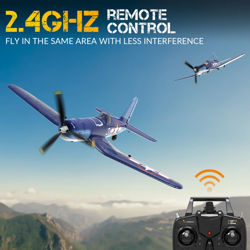 新しい F4U コルセア RC 飛行機 2.4Ghz 4CH 400 ミリメートル全幅