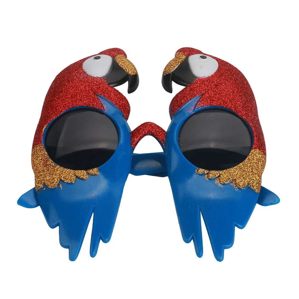 

2 шт., блестящие вечерние очки с дизайном попугая, забавные очки, реквизит для фотосессии, костюм, танцевальный фестиваль, маскарадные вечерние очки
