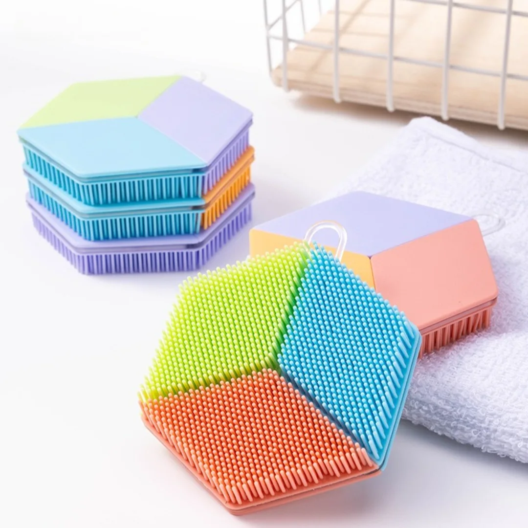Spazzola morbida per la schiena Scrubber per il corpo in silicone Massaggiatore per la pelle Bagno Doccia Spazzola per lavaggio il corpo Scrub esfoliante Strumento per il bagno