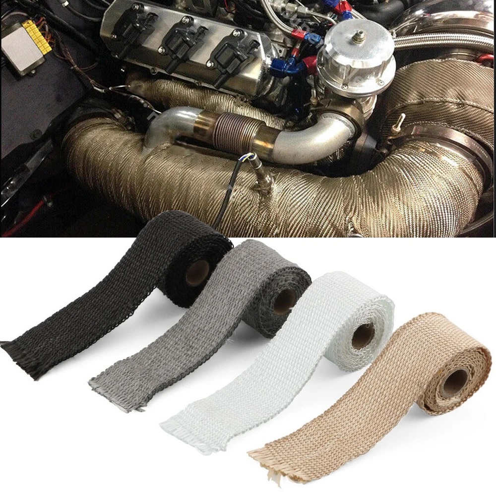 5m Exhaust Thermal Exhaust Tape Header Heat Wrap Resistant Downpipe For Motorcycle Car Accessories