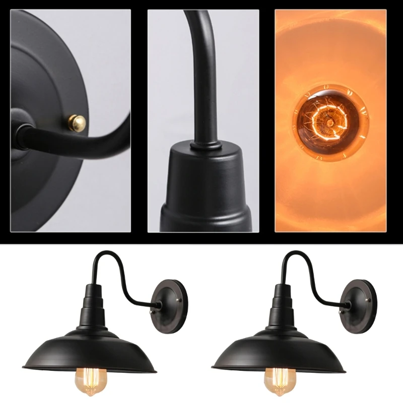 Lampada da parete industriale retrò per montaggio a parete