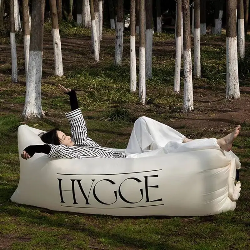 

Extra Thick Inflatable Camping Bed with High-Pressure Pump, Portable Foldable Air Mattress for Outdoor Picnic & Hiking