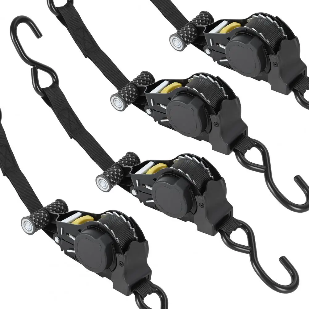 4Pcs Automatic Retracting Ratchet Straps For Ford Maverick 500lbs Heavy Duty 11ft S-Hooks Cargo Lashing