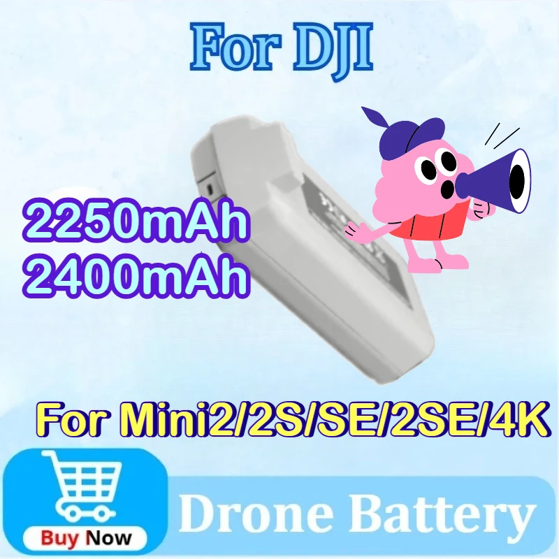 

2250mAh/2400mAh Drone Battery+Charger for DJI Mini 2/2S/SE/2SE/4K Series Drone Replace Battery Accessories High Quality