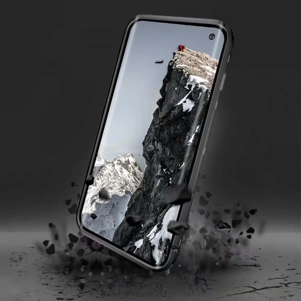 ShellBox IP68 Waterproof Case For Samsung S9 S10 S10E Note 8 Note 9 Shockproof Heavy Duty Case with Built in Screen Protector