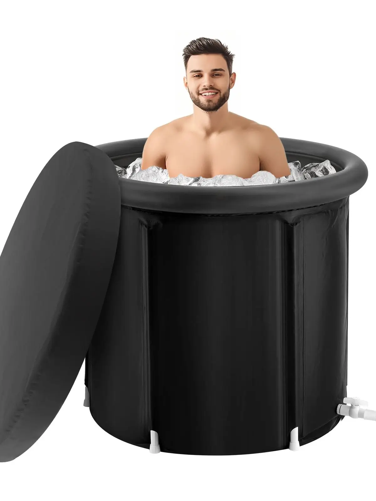 SucceBuy IJsbad Koudwatertherapie Plunge Tub voor atleten Draagbare Outdoor Ice Barrel Plunge Pool Opblaasbare ijsbadkuip - afbeelding 2