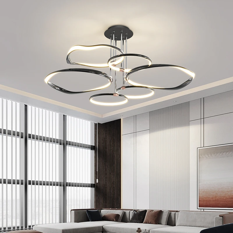 Eye-friendly living room modern and simple 2024 new creative main light, bedroom dining room light, electroplating ceiling light