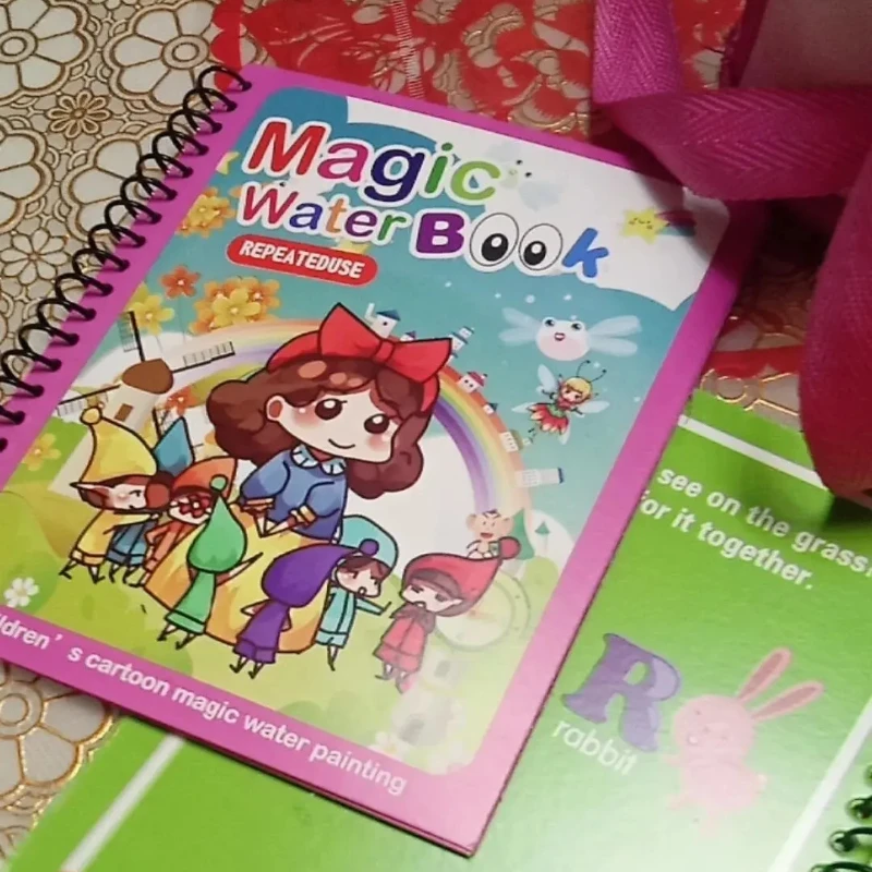 Brinquedo de desenho de água multifuncional, livro reutilizável, desenvolvimento sensorial, material seguro, recomendado para jardim de infância