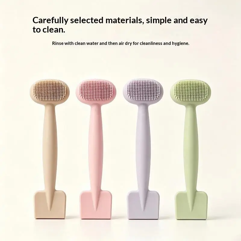 Double Head Facial Mask Brush Silicone Applicator Spoon Spatula Stirring Stick Women Skin Face Cleansing Care Home Makeup Tools