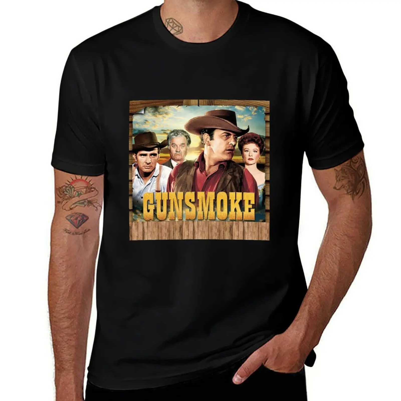 

for t vintage white for pack t-shirt for man package shirts T-Shirt graphic shirts plain cotton Gunsmoke black man t man