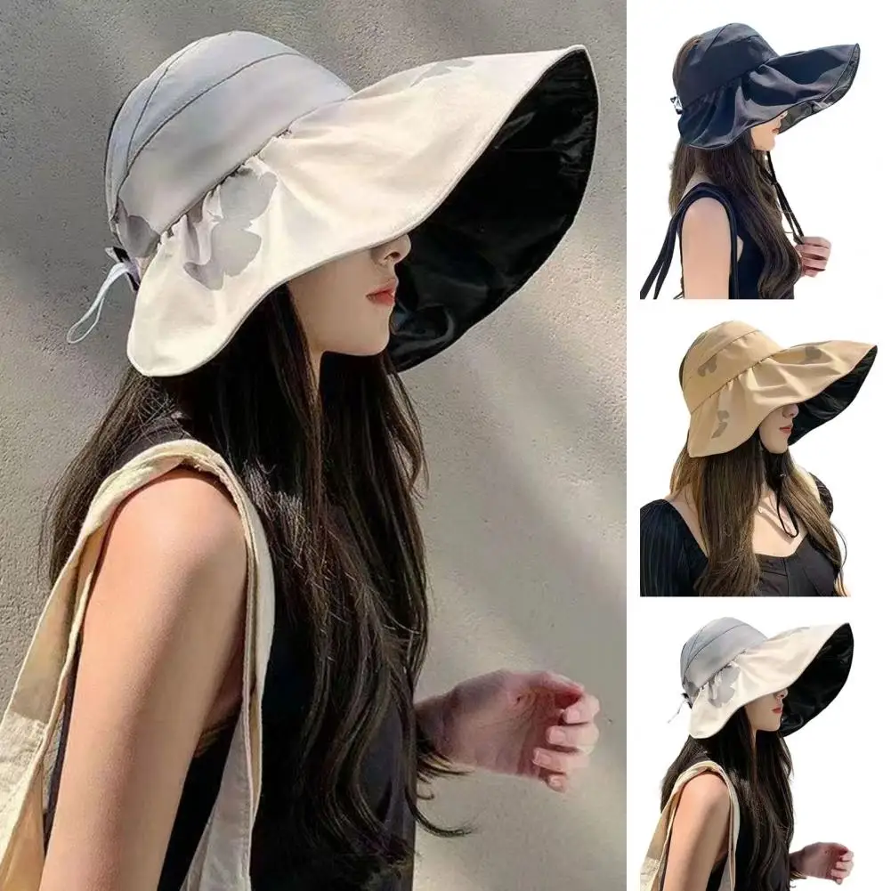 Upf50 Sun Protection Hat Bucket Hat with Empty Top Upf50 Sun Protection Wide Brim Lightweight Foldable Summer Travel for Women
