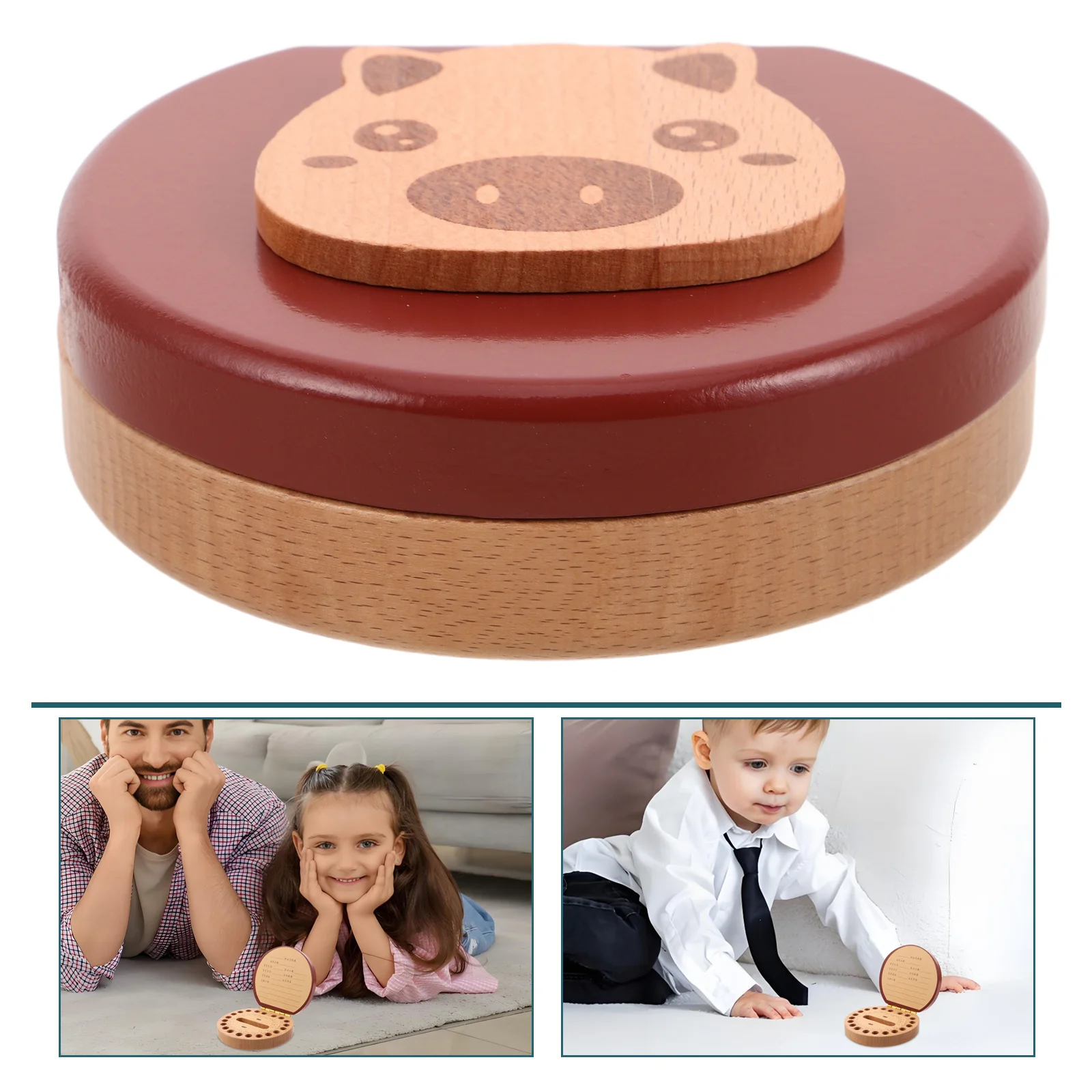 

Милая коробка на память со знаком зодиака, деревянная коробка с натуральной отделкой для хранения детских зубов и волос плода, продуманный подарок, вариант