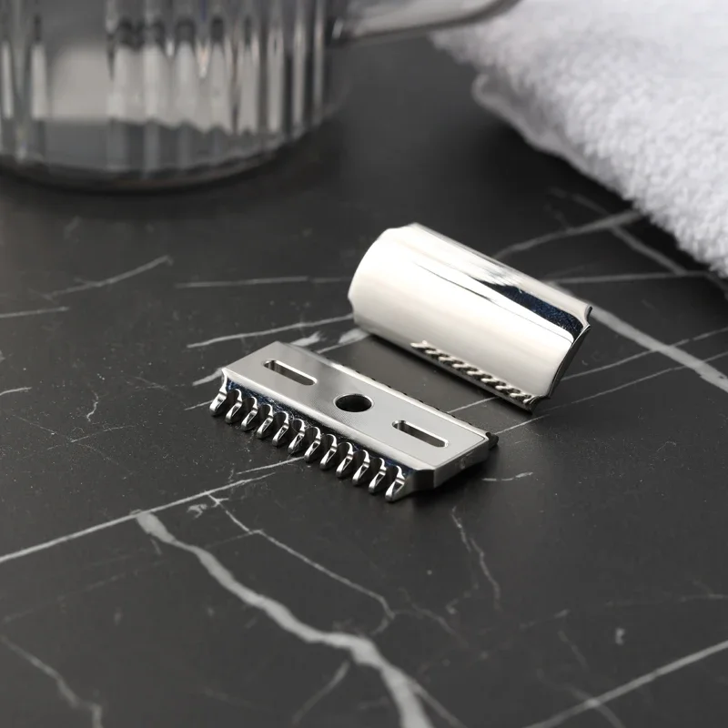 Yaqi 0,7 мм лезвие Gap из нержавеющей стали 316, восток 70OC, полированная двойная расческа, безопасная бритвенная головка для высококачественной портативной бритвенной головки