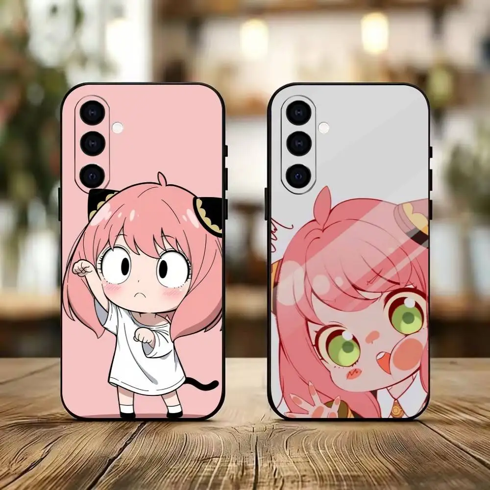 Cute Cute Anya   Phone Case For Samsung Galaxy A73,A72,A71,A70,A53,A52,A51,Soft Silicone Black Cover