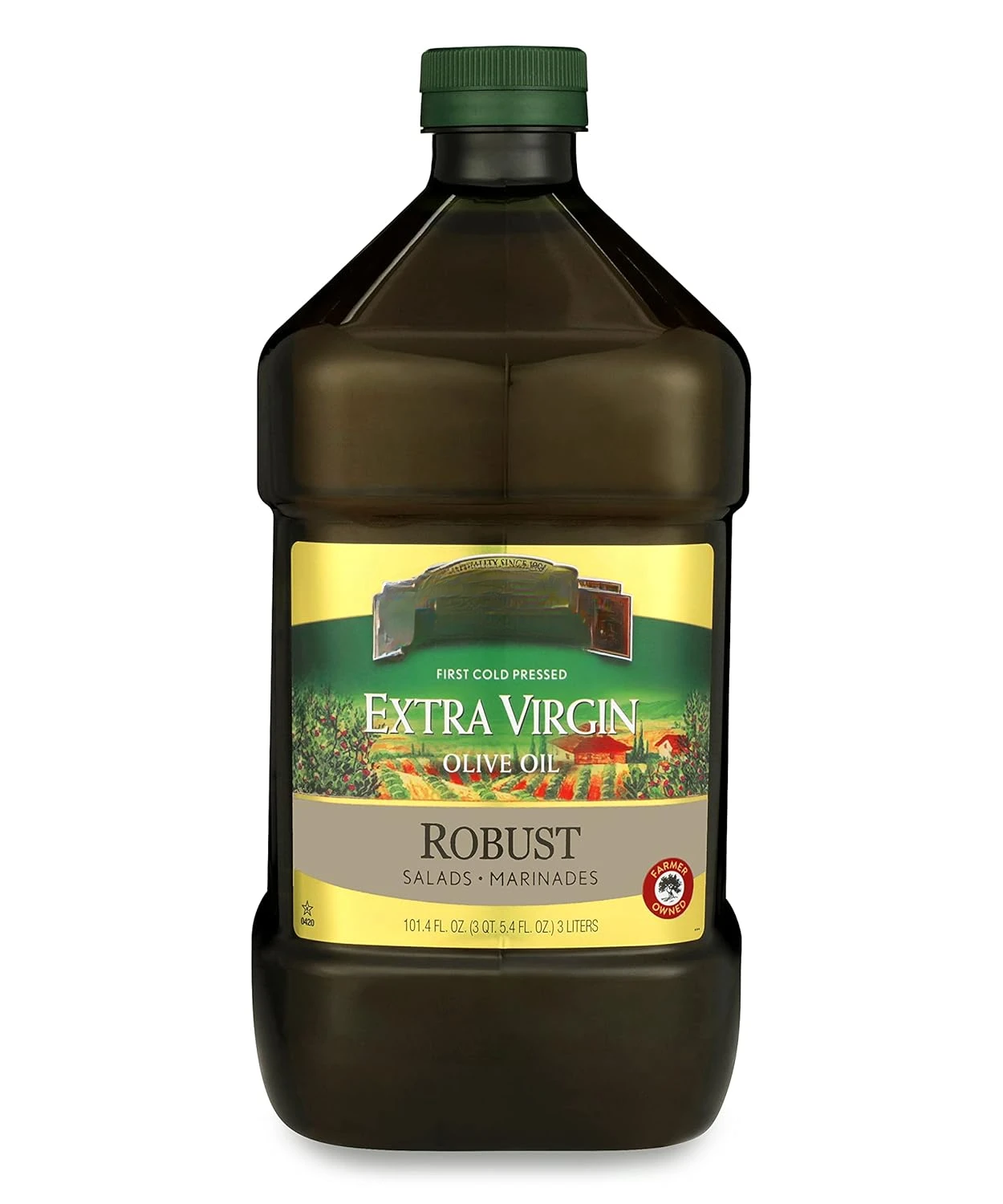 Robust Extra Virgin Olive Oil, First Cold Pressed, Full-Bodied Flavor, Perfect for Salad Dressings & Marinades