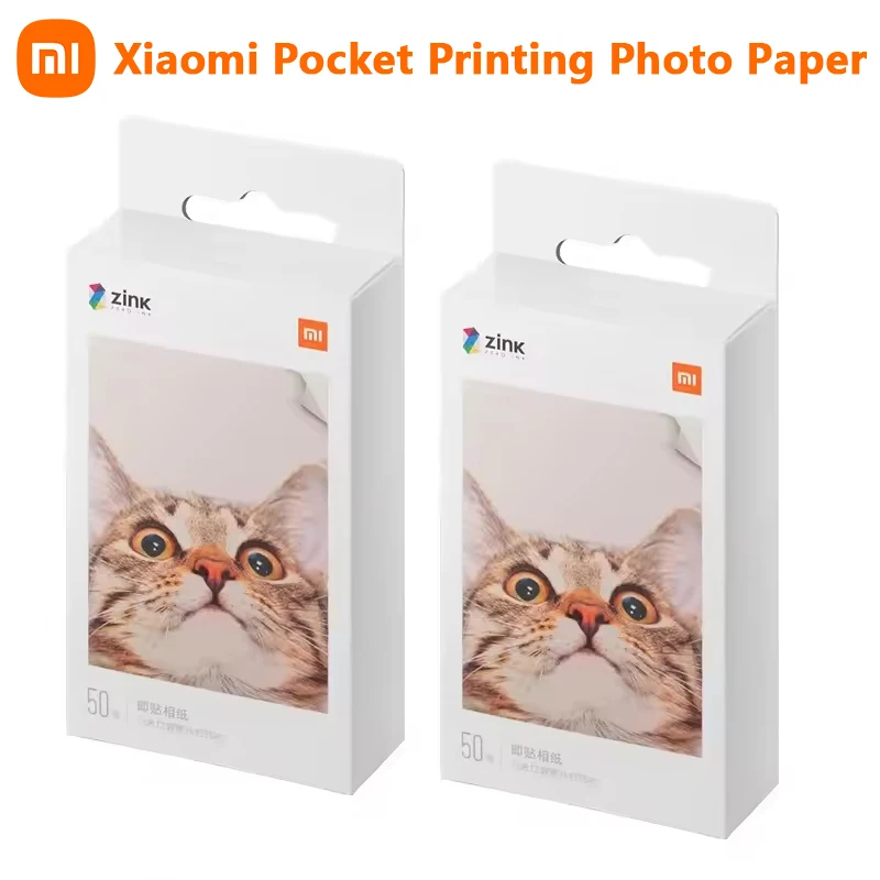 

Оригинальная фотобумага Xiaomi Zink 2"x3" премиум-класса, 100/200/300/400 шт., запечатанная, для карманного принтера Xiaomi ZINK AR Pocket Printer 1S, 50 шт./упаковка, оптом