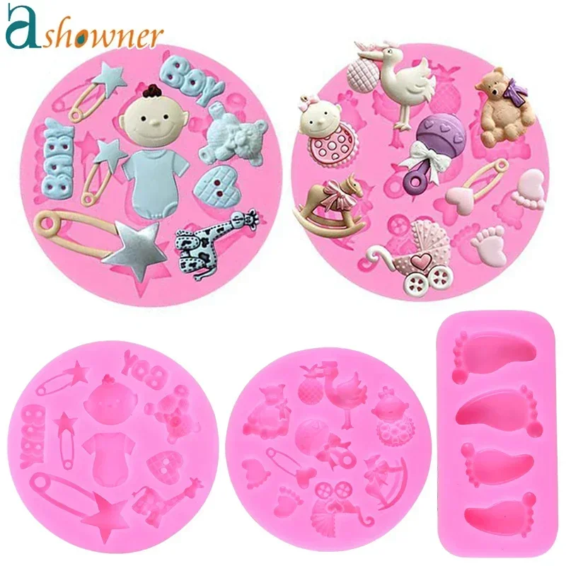 Baby, Car, Bear, Silicone Fondant Chocolate Molds DIY Cake Resin Mold For Baking Pastry Cup Cake Decorating Kitchen Tools