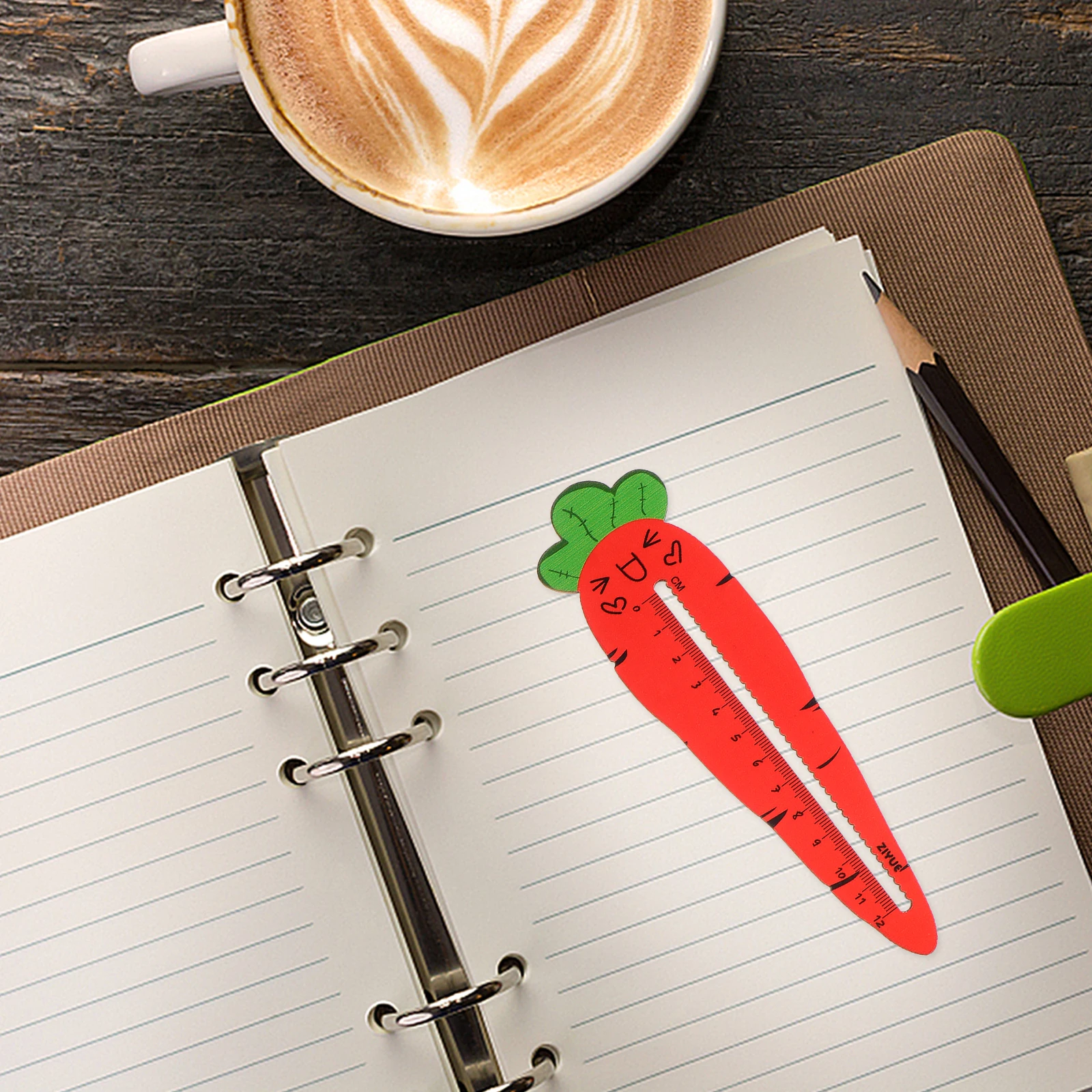 Wooden Ruler 12 Inch Cartoon Design Clear Numbers School Stationery Drawing Tool For Kids Students Teachers Gifts