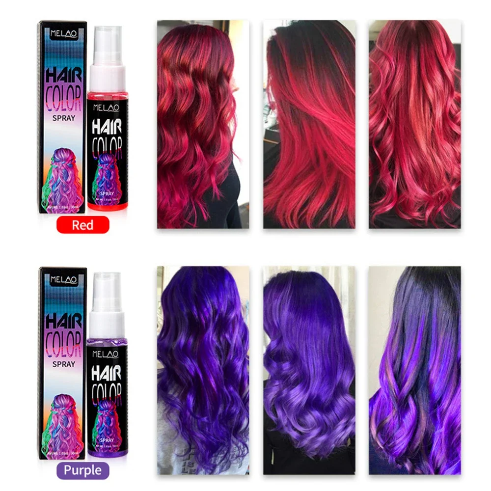 Colorful Temporary Hair Dyeing Spray Lasting Security Plant Dye Mild Refreshing Bleach-free Hair Dye Foam Disposable Hair Tools