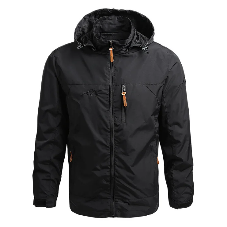 Jaqueta impermeável com capuz para campismo masculino, corta-vento com zíper, jaqueta softshell, casaco carga, outwear, inverno, nova, 2022