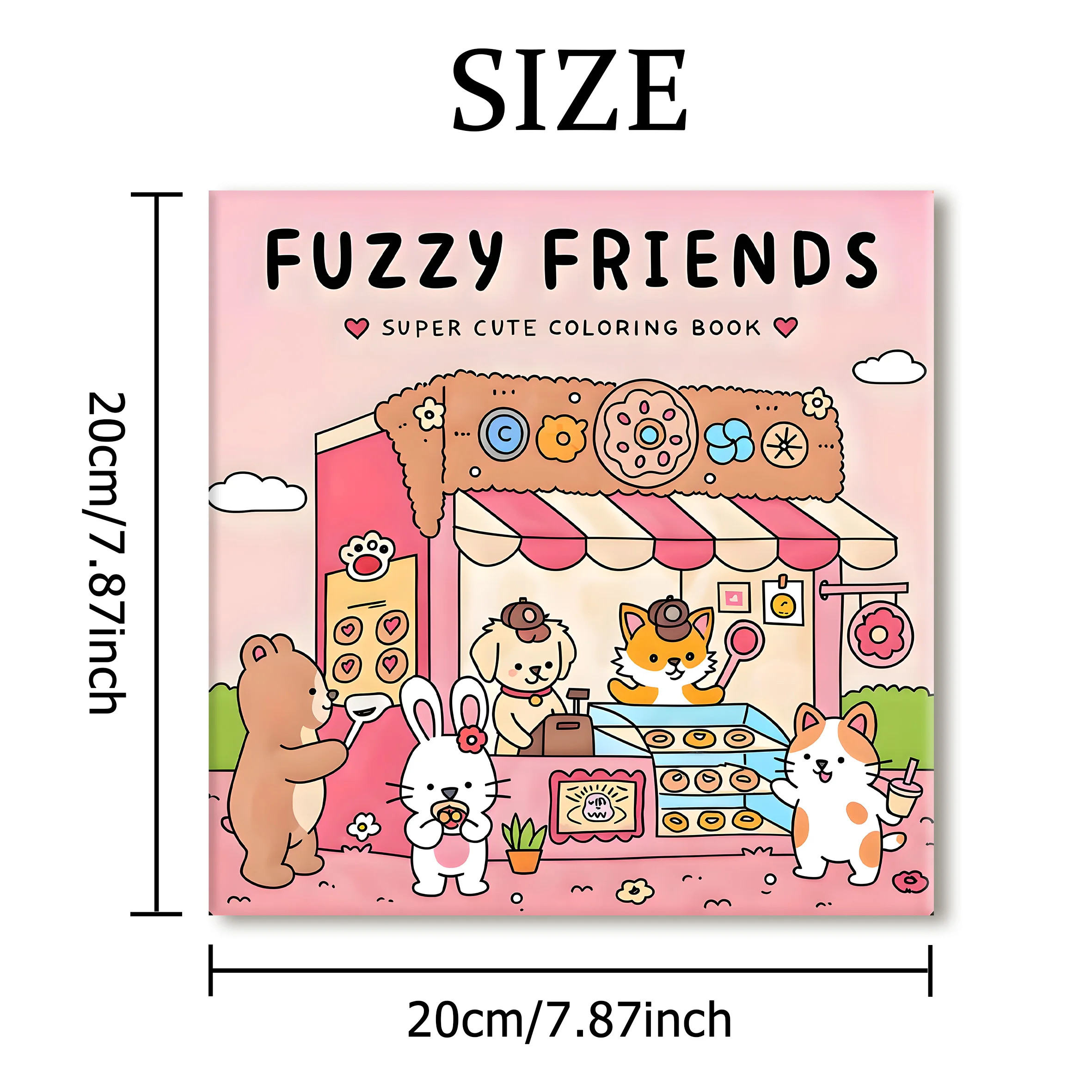 FUZZY FRIENDS: Книжка-раскраска для взрослых с милыми уютными ежедневными занятиями для отдыха (уютными раскрасками)