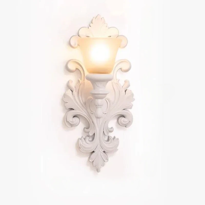 Vintage Nordic Wall Lamp Bedside Sconce Glass Shade Wall Light Fixture for Bedroom Hotel Cafe Lounge Indoor Lighting Home Decor