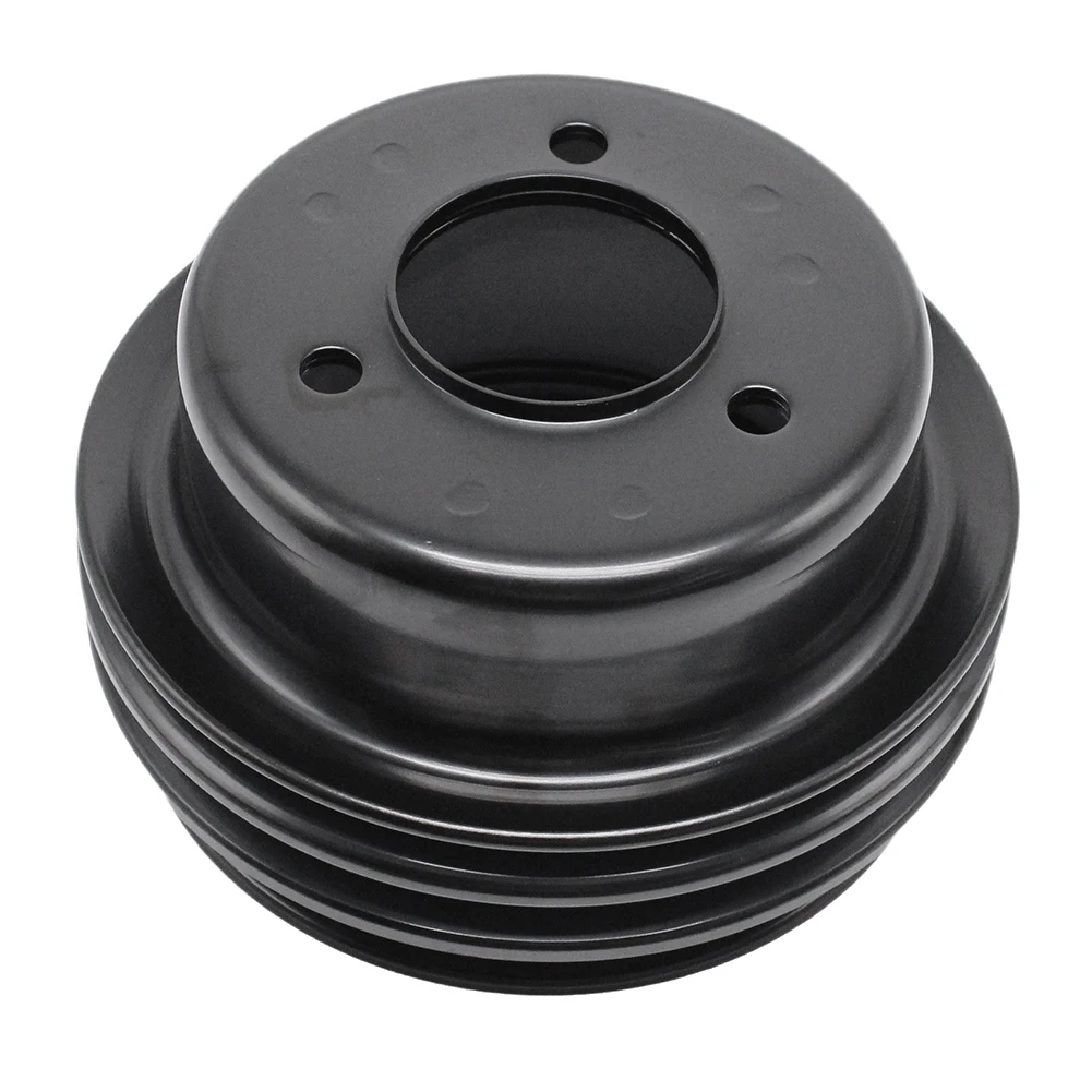 V8 Puleggia della pompa dell'acqua del motore Nero 3 scanalature Manovella in acciaio per Ford 289 302 3 bulloni 1965-66 67-6-5/8 pollici Smog