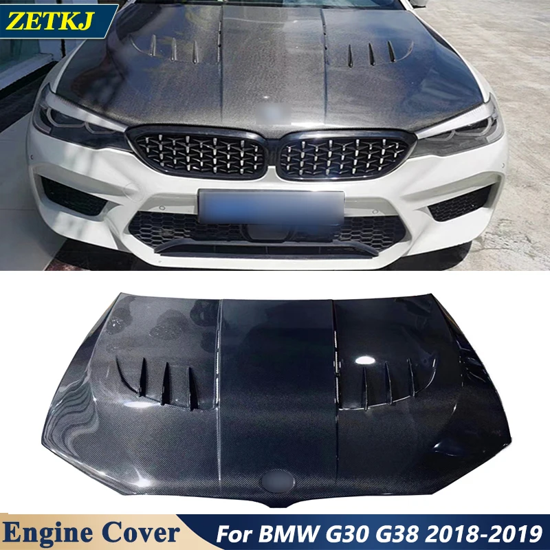 

Real Carbon Fiber Front Engine Hoods Cover Car Bonnets Body Kits For BMW 5 Series G30 G38 Tuning 2018-2019 Exterior Decoration