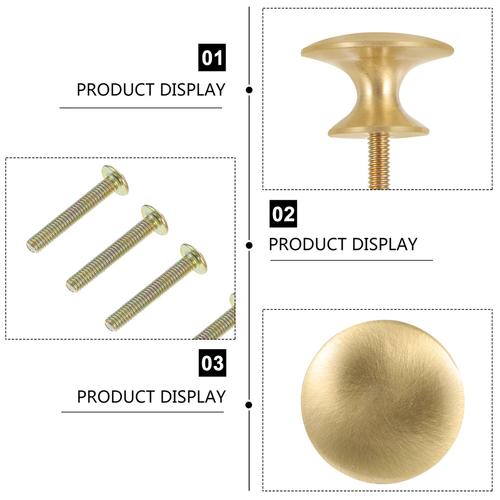 

2Pcs Copper Cabinet Knobs Durable Elegant Circular Design Smooth Vintage Metal Drawer Pulls Kitchen Wardrobe H les Furniture