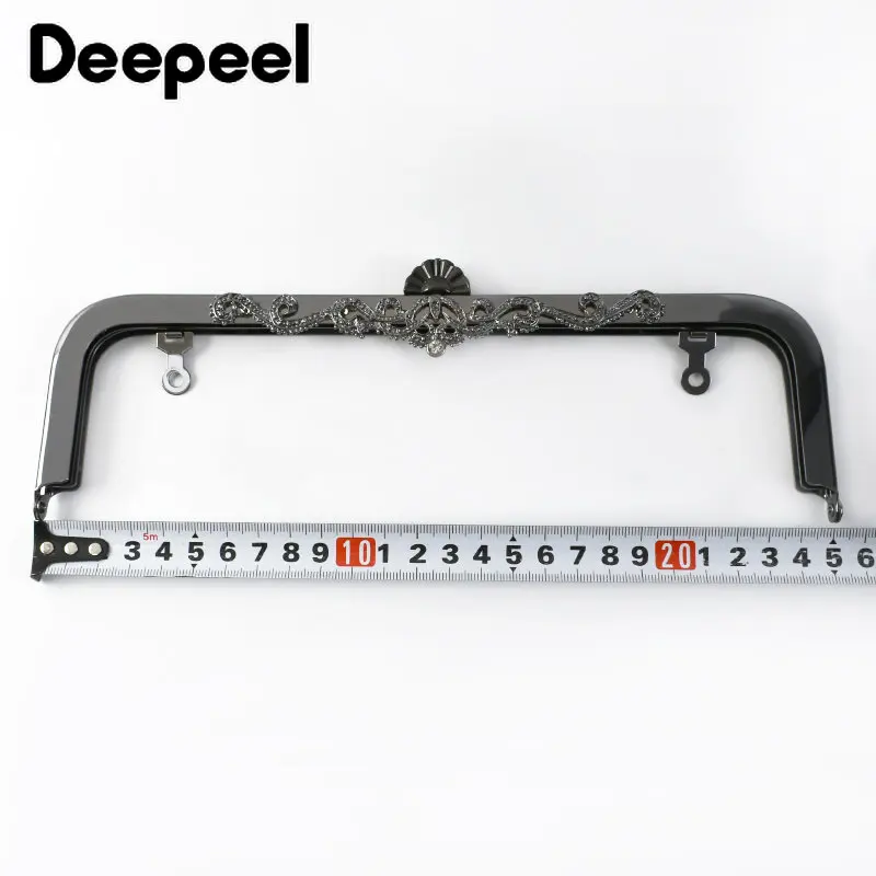 1Pc Deepeel 25cm Square Metal Embossed Bags Handle Purse Frame Handbag Sewing Brackets Handles for Making Bag Hardware Accessory