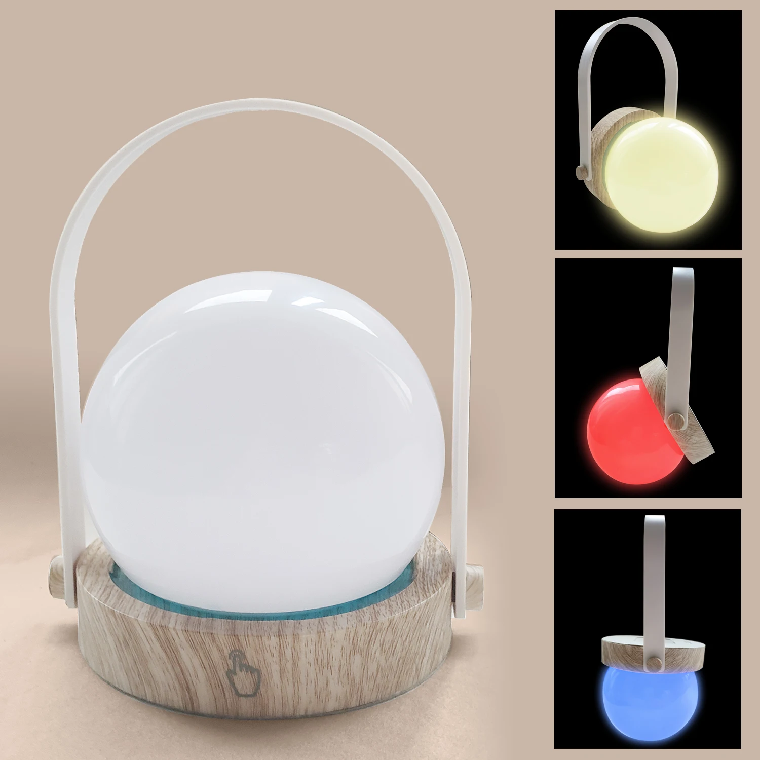 Touch Bedside Lamp Bedroom Portable Lamp Desk Lamp Decoration Atmosphere Charging Sleep LED Night Light Camping Light