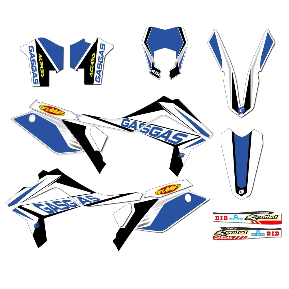 Enduro Motorbike compatible sticker kit Blue Gas-Gas EC 12-17 mod.5