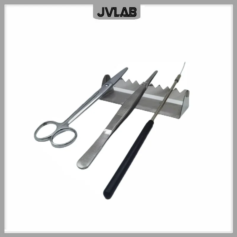 Inoculation Rod Holder Inoculation Needle Loop SS Rack Laboratory Equipment Support Frame Bracket For Forceps Scissors 1 pc