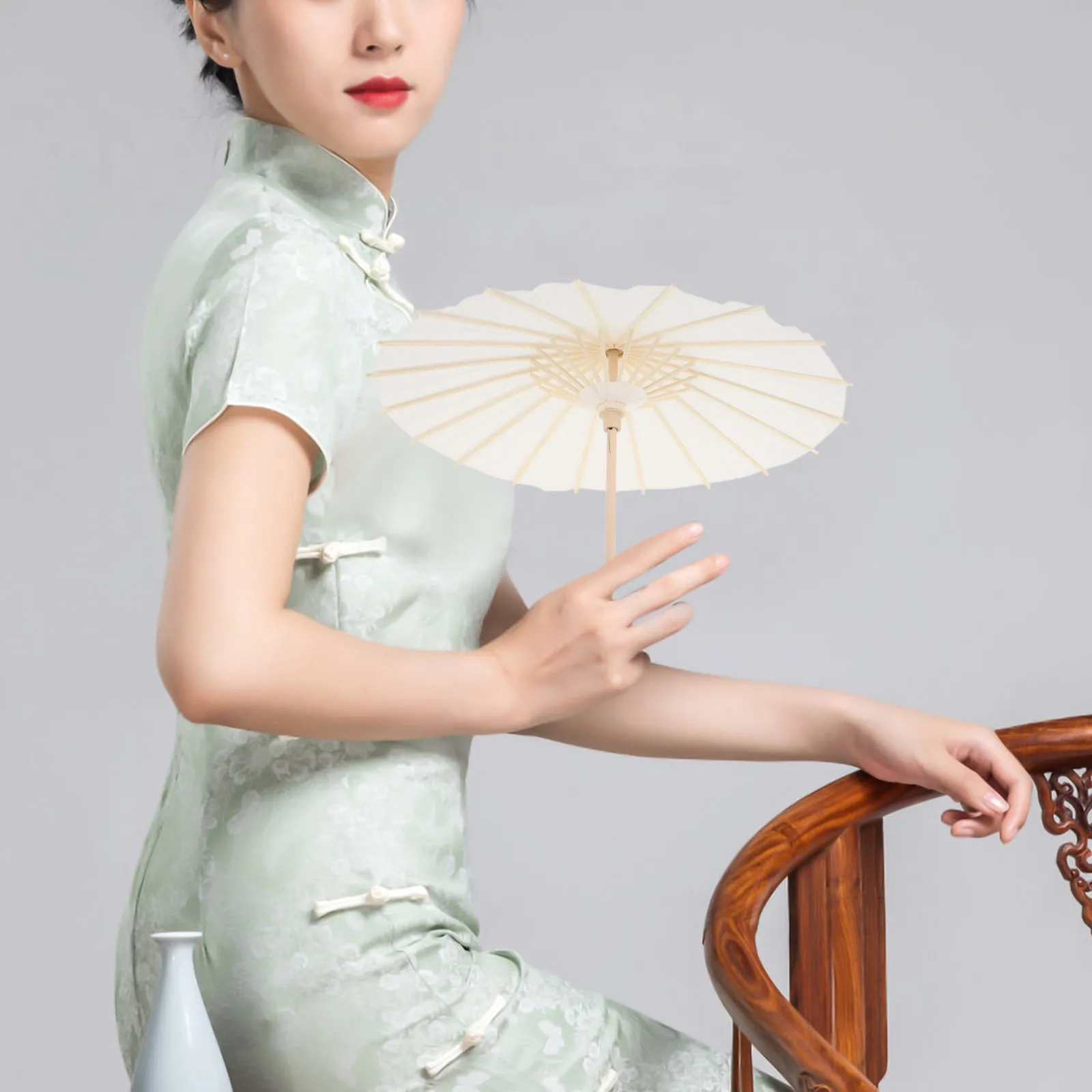 

2Pcs Paper Umbrella Classic Blank DIY Parasol Decorative Prop for Wedding Dance Festival Paper Umbrella DIY Umbrellas