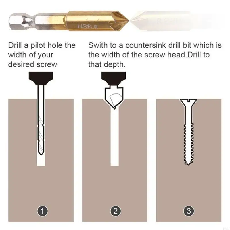 P82E Atualizada Bit broca rocha ritmo velocidade Bit Bit Sinker Bit 3 Pcs 5 flauta 1/4 Hapy para