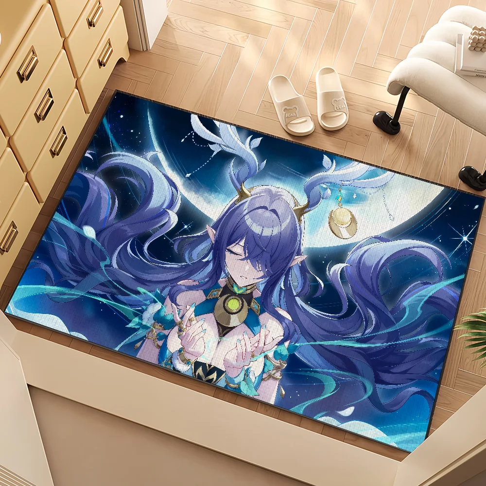 Game Lauma Genshin Impact New fanart small carpet Rug Carpet Home Decor Bedroom Mat Hallway Balcony Entrance Doormat Decoration