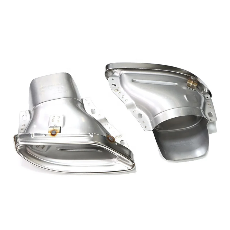 SYPES For Benz E260 E300 E200 E320 E350 W212 W213 Original Car Tail Mouth Square Nozzle Dual Exhaust Muffler Turbine Muffler Tip