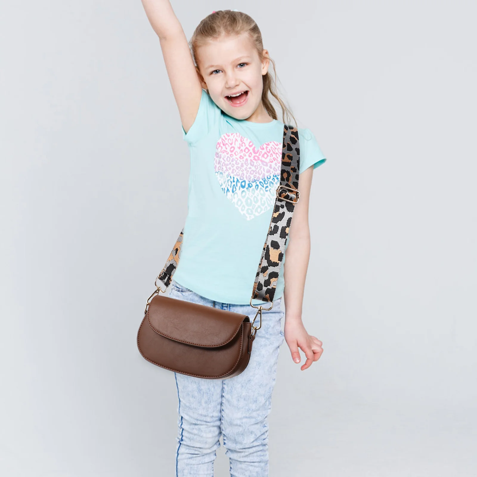 

Crossbody Bag Strap Leopard Print Wide Adjustable Nylon Shoulder Belt For Diy Handbag Replacement Bag Accessory