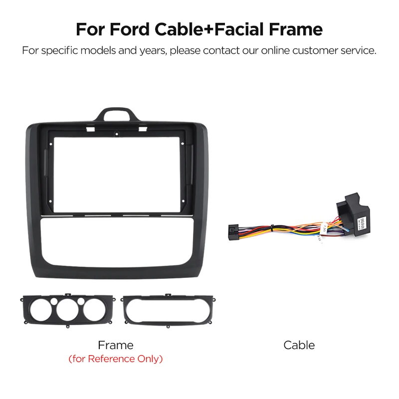 2 Din 9 Inch 10 Inch Auto Middenconsole Radio Frame Kabel Voor Peugeot VW Citroen Fiat Renault Audi Benz BMW KIA Mazda opel Ford