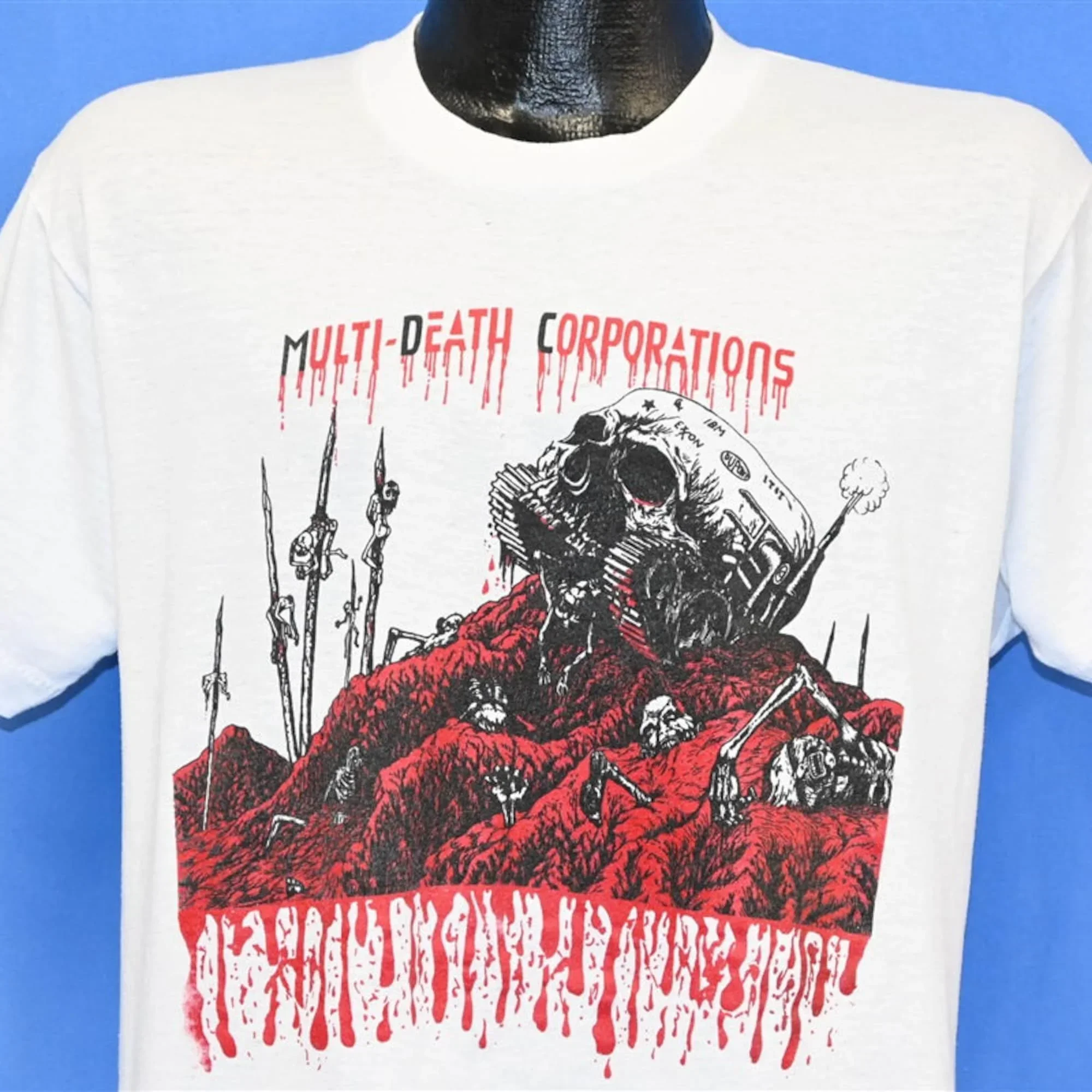 80s MDC Multi Death Corporations EP Album Millions of Dead Hardcore Punk Band t shirt Medium