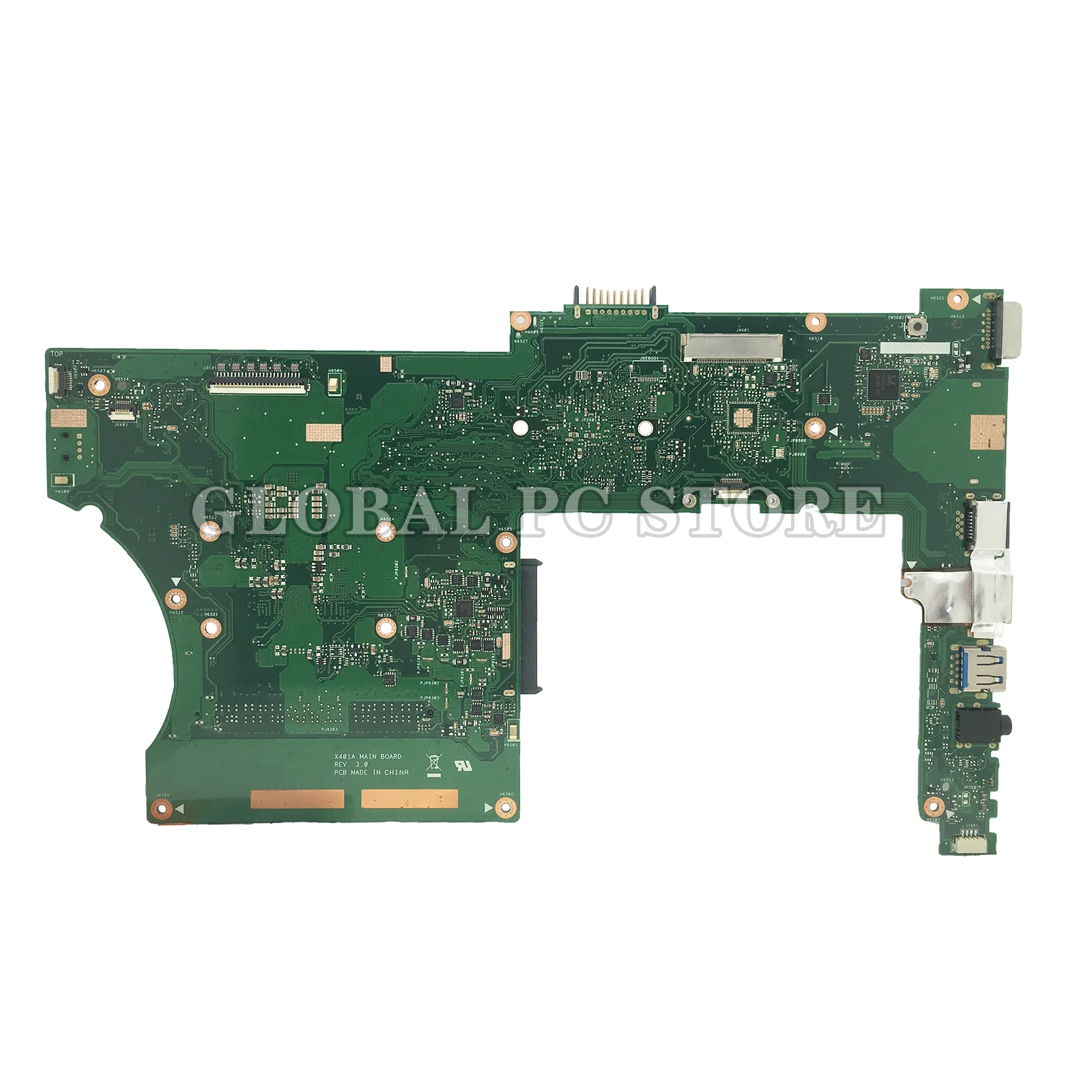 KEFU Mainboard For ASUS X301A X401A X501A Laptop Motherboard CPU i3 SLJ8E HM76 DDR3