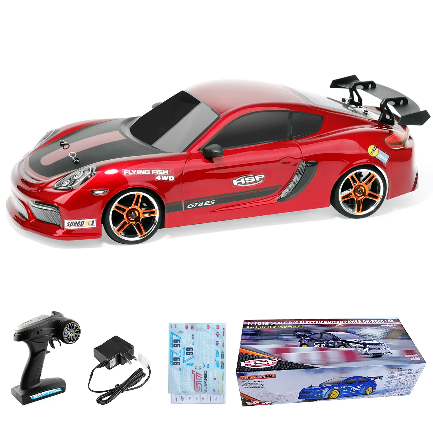 

HSP Racing Rc Drift Car 4wd 1:10 Electric Power On Road Rc Car 94123 FlyingFish 4x4 vehicle High Speed Hobby Remote Control Car