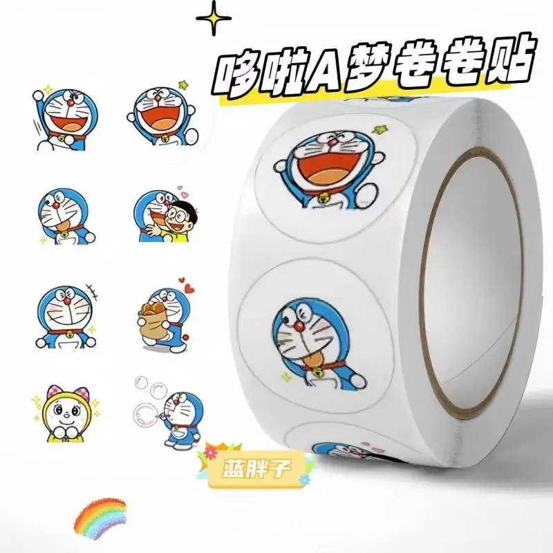 Doraemon Machine Catsticker Roll Luggage Compartment Decoration Sealing Sticker Mobile Phone Stickers Children Toy Birthday Gift