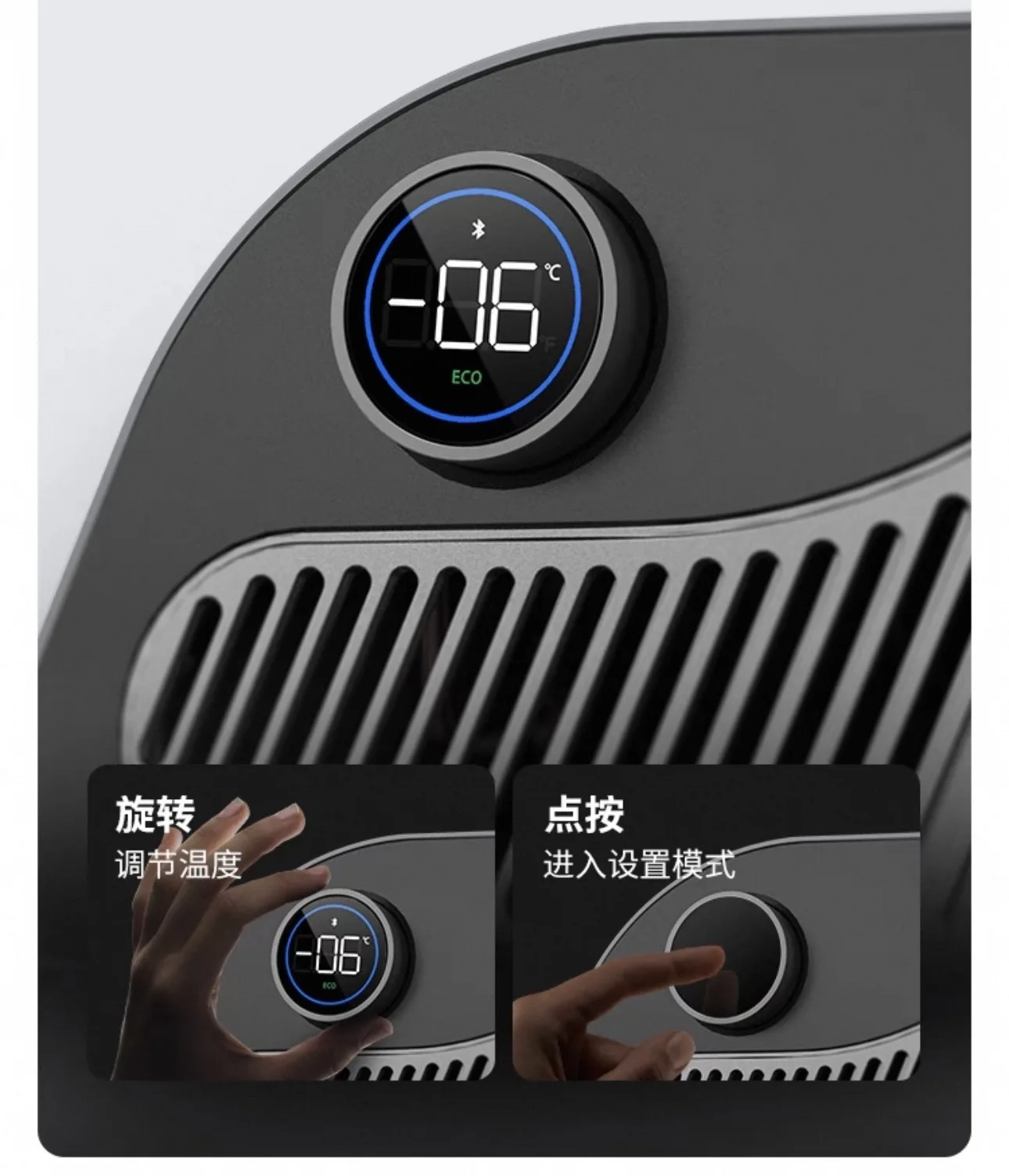 16L Mini Ice Maker Refrigerator for Te sla Model Y Car Camping Trunk Side Fridge with Compressor Refrigeration Cooling