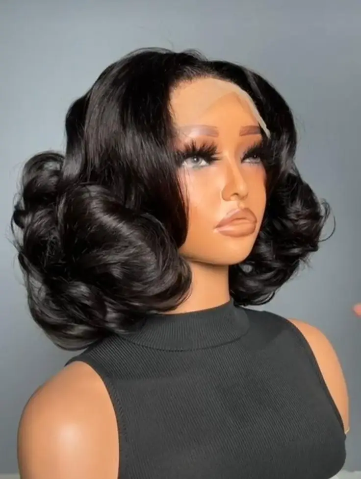 

Super High Density Wig 12A Egg Curly Bob Wigs 4x4 Lace Closure Human Hair Wigs For Black Women Natural Bob Lace Wigs BPHW Hair