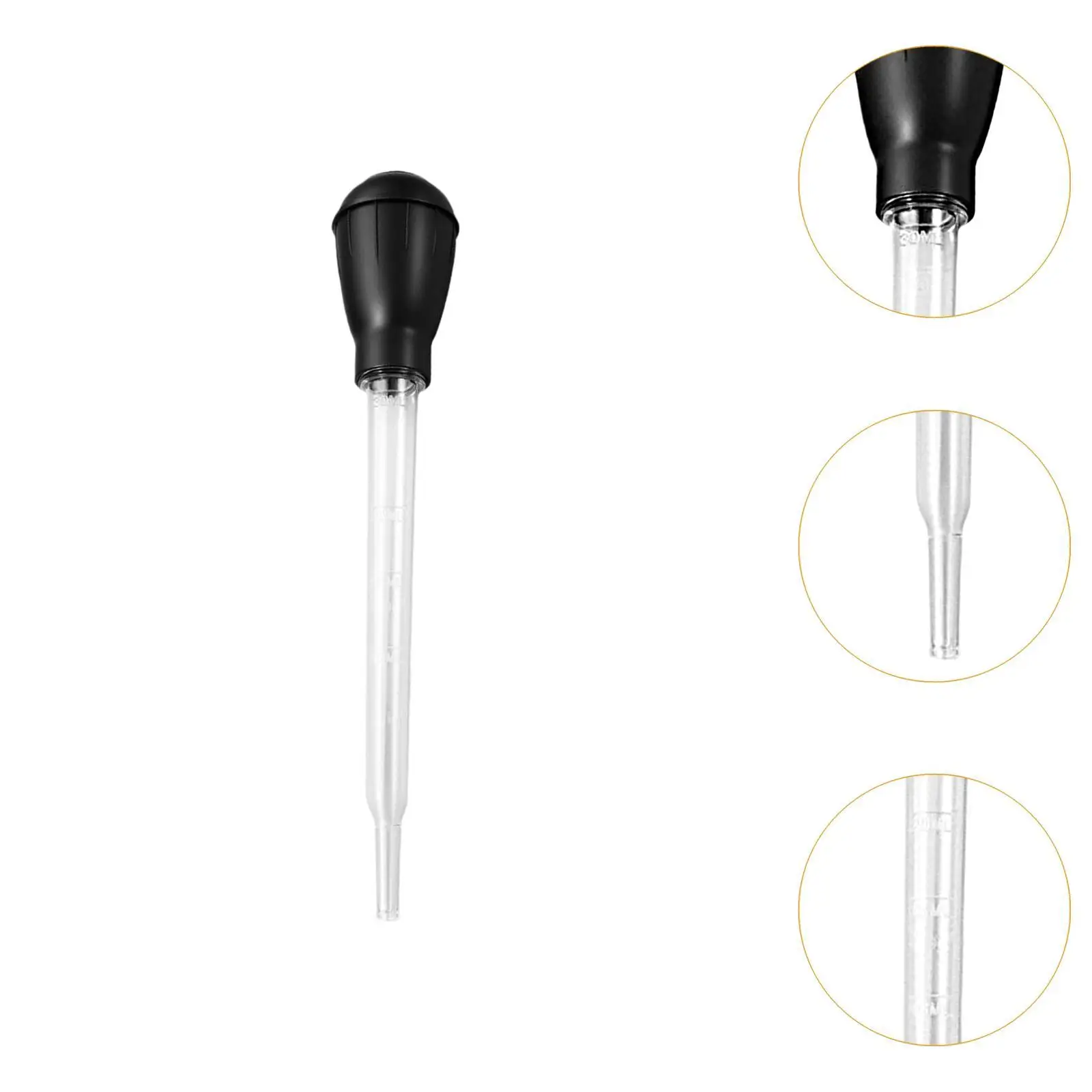 Large Pipette with Scale Long with Rubber Bulb Eye Dropper Liquid Pipette for Art Essential Oil Experiment Kitchen Crafts